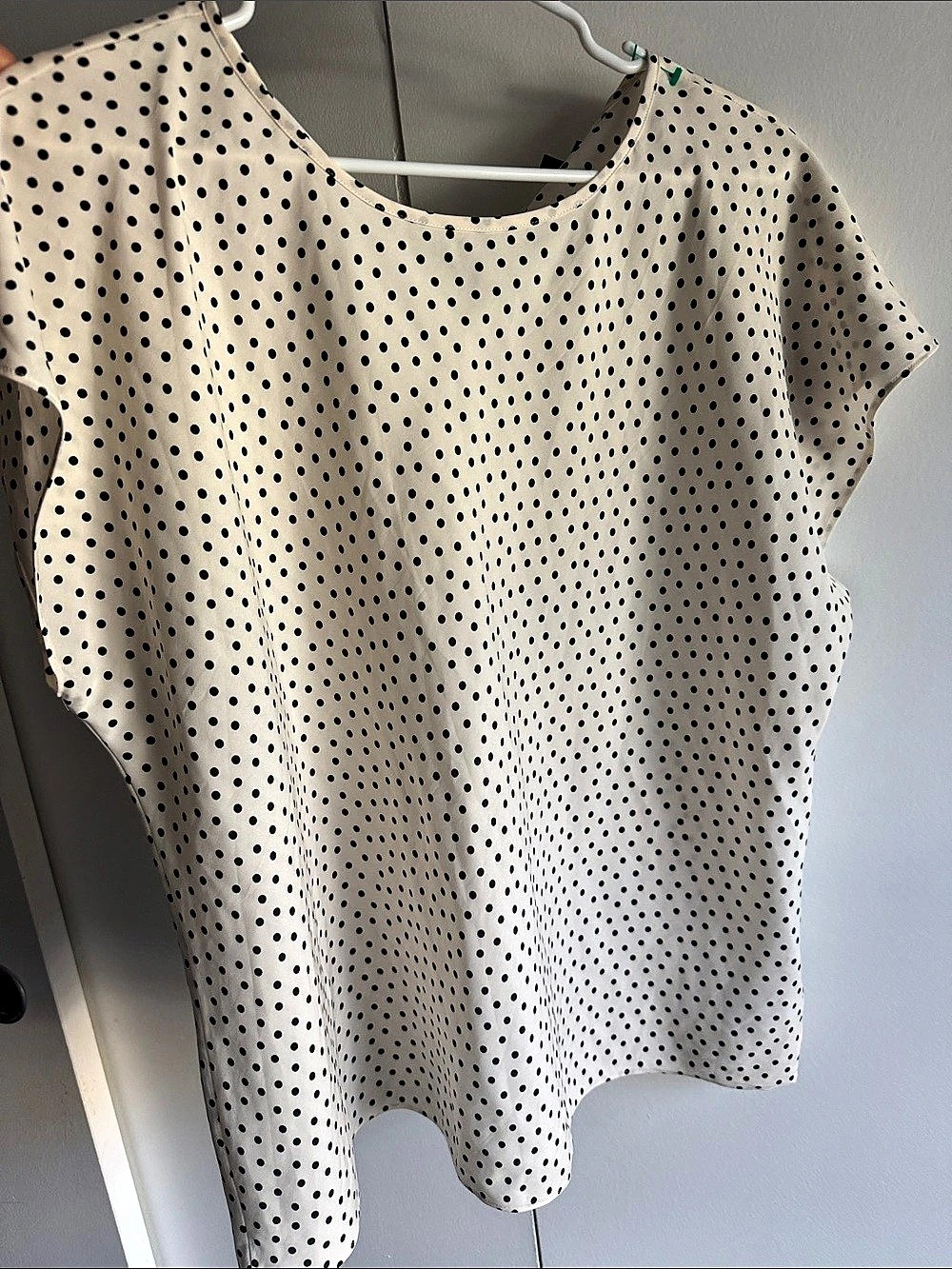 Express Satin Polka Dot Crew Neck Gramercy Tee Gramercy Tee White & Black XL